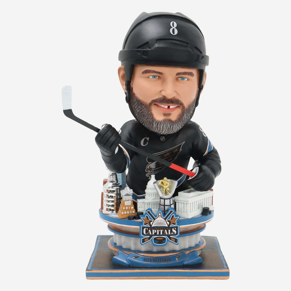 Alex Ovechkin Washington Capitals Black Uniform Bust Bighead Bobblehead FOCO - FOCO.com