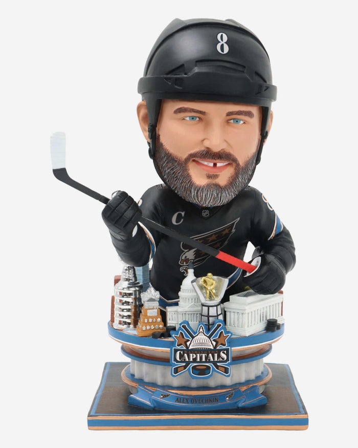 Alex Ovechkin Washington Capitals Black Uniform Bust Bighead Bobblehead FOCO - FOCO.com