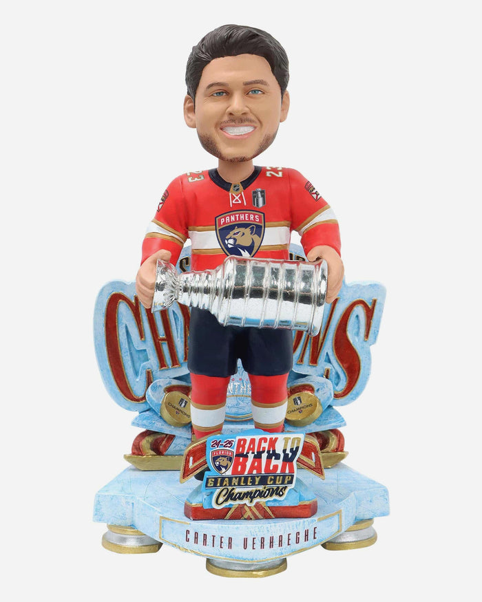 Carter Verhaeghe Florida Panthers 2025 Stanley Cup Champions Celebration Bobblehead FOCO - FOCO.com