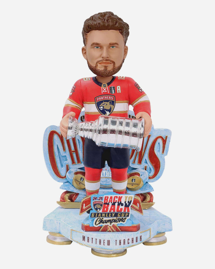 Matthew Tkachuk Florida Panthers 2025 Stanley Cup Champions Celebration Bobblehead FOCO - FOCO.com