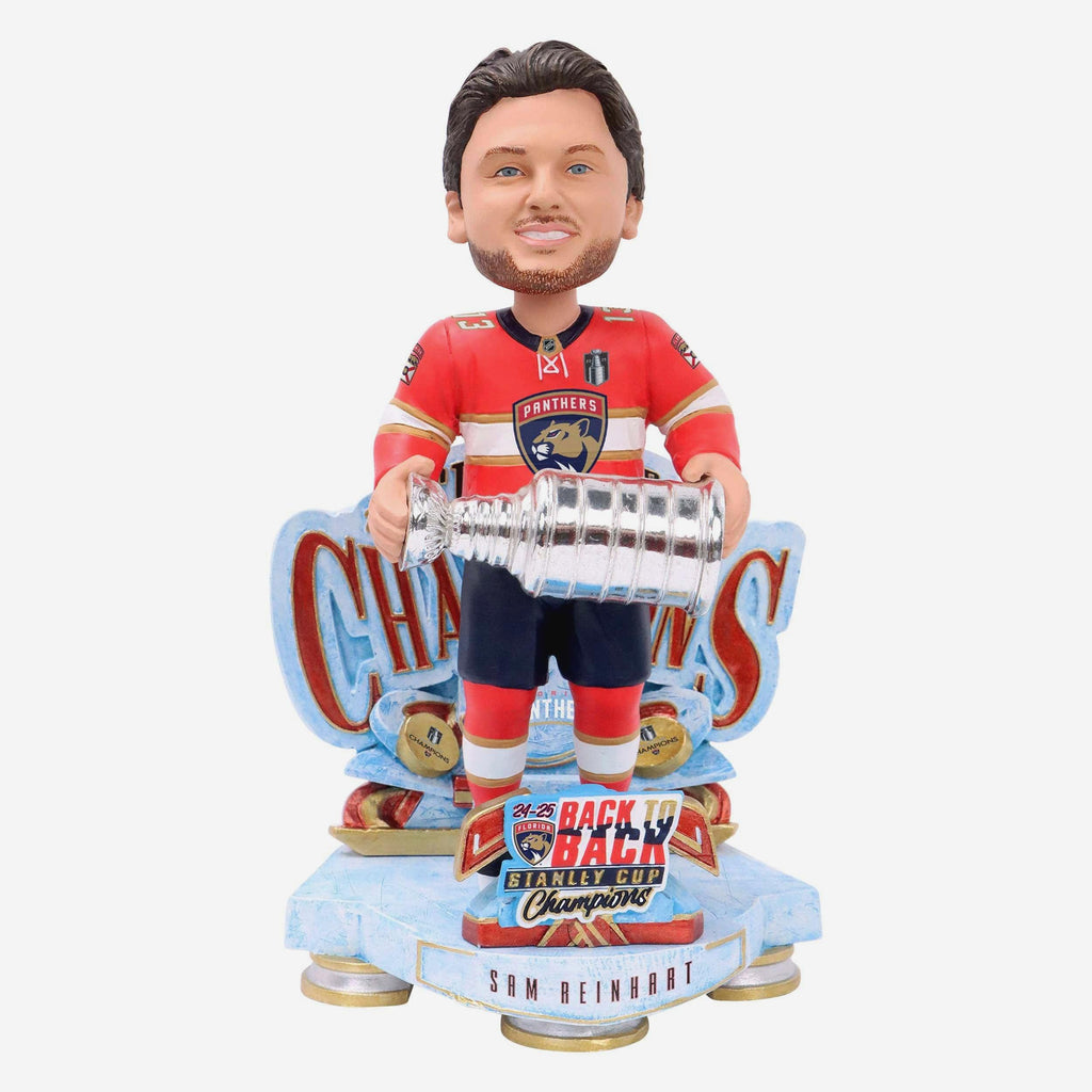 Sam Reinhart Florida Panthers 2025 Stanley Cup Champions Celebration Bobblehead FOCO - FOCO.com