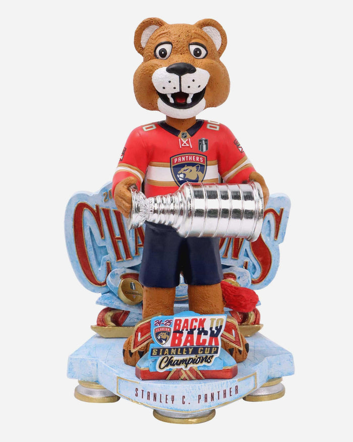 Stanley C Panther Florida Panthers 2025 Stanley Cup Champions Celebration Mascot Bobblehead FOCO - FOCO.com