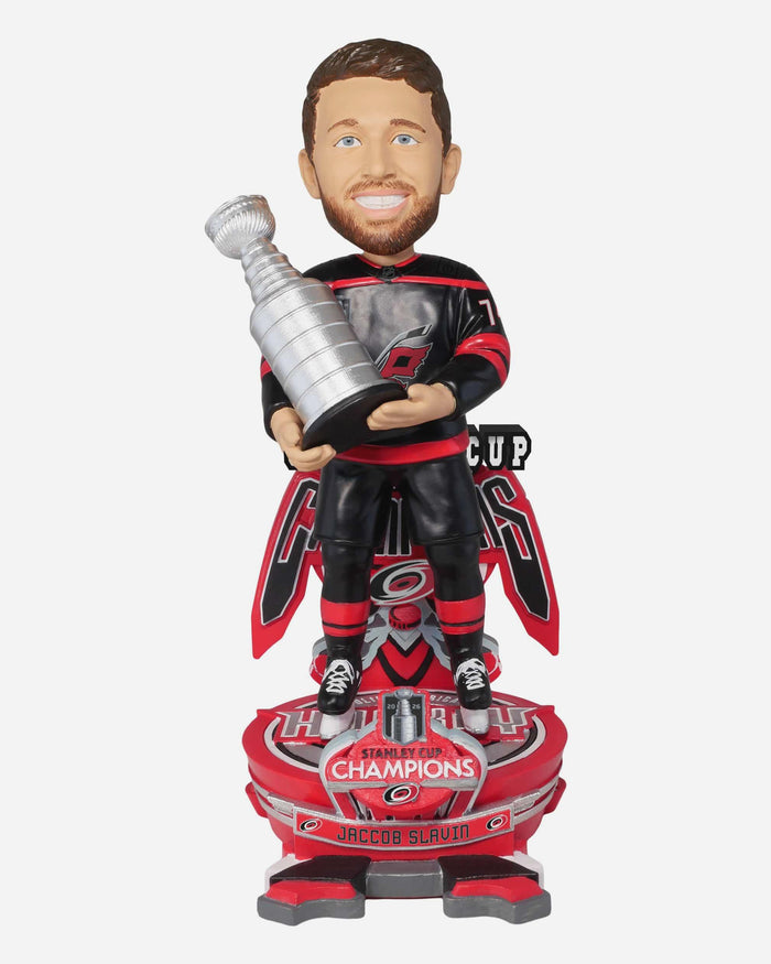 Jaccob Slavin Carolina Hurricanes 2026 Stanley Cup Champions Celebration Bobblehead FOCO - FOCO.com