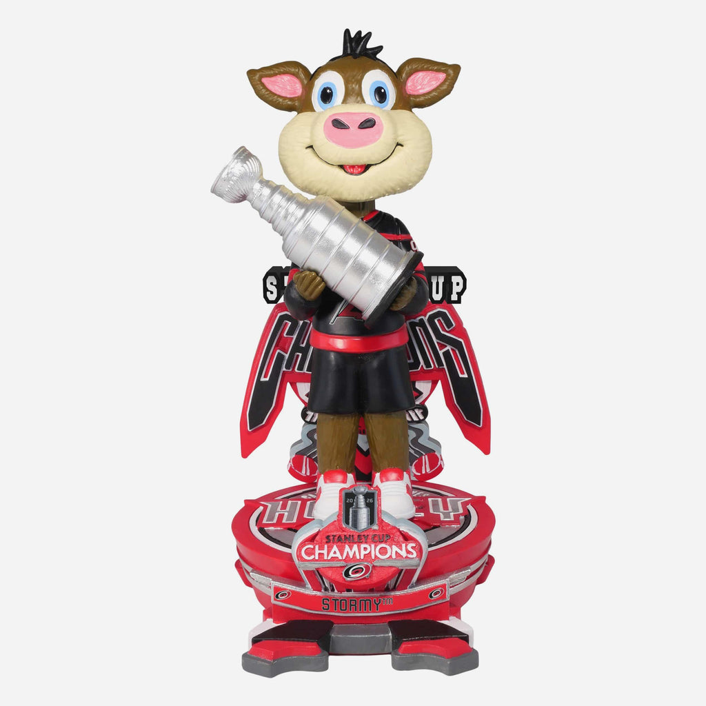 Stormy Carolina Hurricanes 2026 Stanley Cup Champions Celebration Mascot Bobblehead