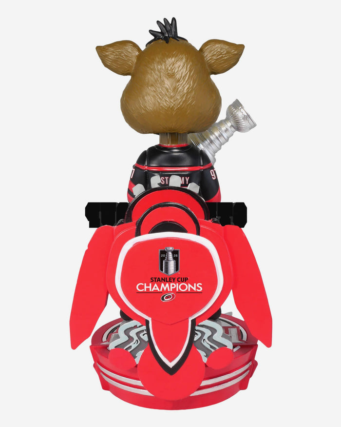 Stormy Carolina Hurricanes 2026 Stanley Cup Champions Celebration Mascot Bobblehead FOCO - FOCO.com