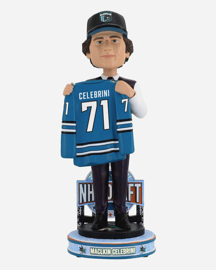 Macklin Celebrini San Jose Sharks 2024 NHL Draft Pick Bobblehead FOCO - FOCO.com