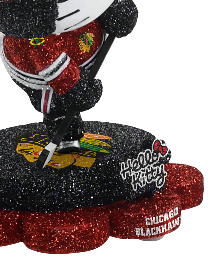 Chicago Blackhawks Hello Kitty® Glitter Mini Bobblehead FOCO - FOCO.com