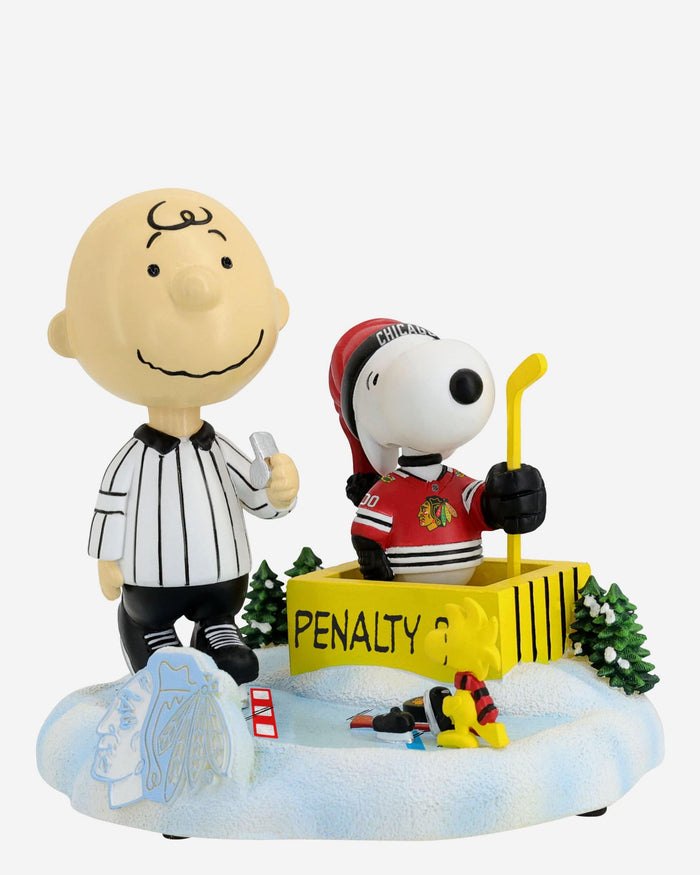 Chicago Blackhawks Peanuts Penalty Box Bobblehead FOCO - FOCO.com