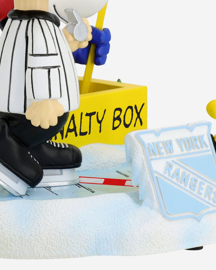 New York Rangers Peanuts Penalty Box Bobblehead FOCO - FOCO.com