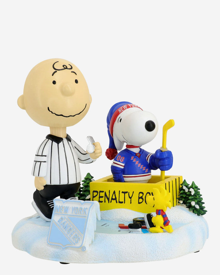 New York Rangers Peanuts Penalty Box Bobblehead FOCO - FOCO.com