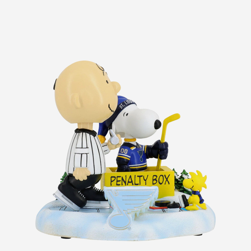 St Louis Blues Peanuts Penalty Box Mini Bobblehead Scene FOCO - FOCO.com
