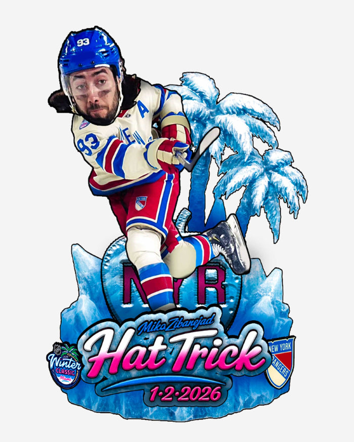 Mika Zibanejad New York Rangers 2026 Winter Classic Hat Trick Bobblehead FOCO - FOCO.com