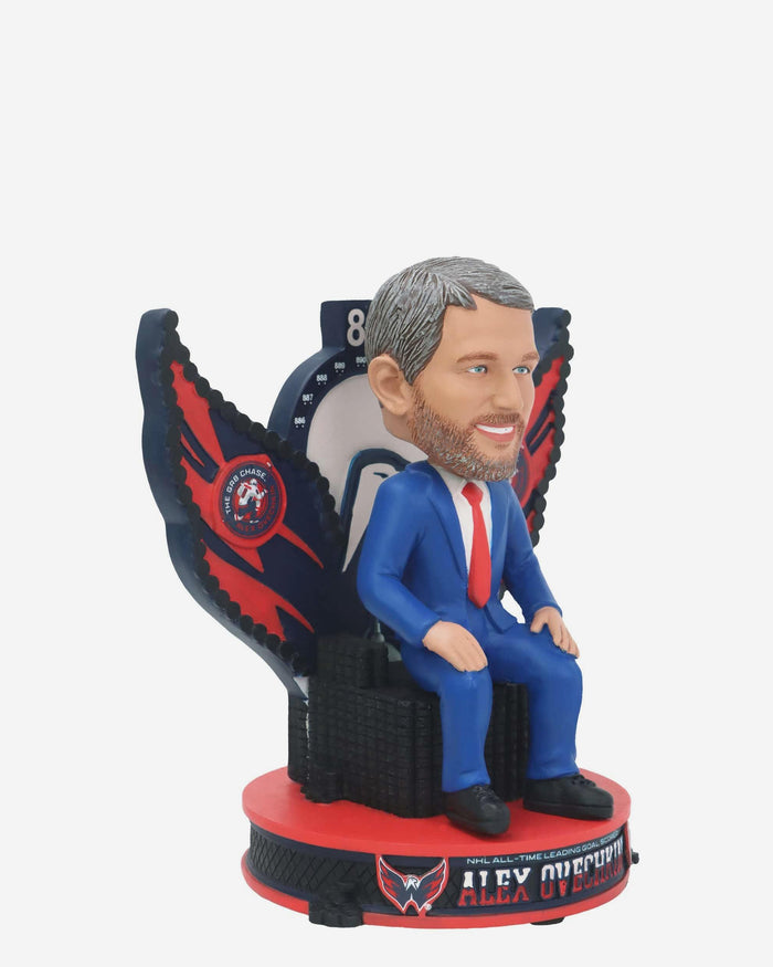 Alex Ovechkin Washington Capitals NHL All-Time Goals Leader Puck Throne Mini Bobblehead FOCO - FOCO.com