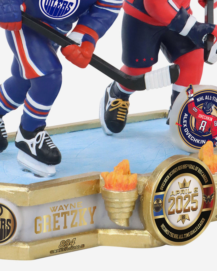 Wayne Gretzky & Alex Ovechkin Edmonton Oilers & Washington Capitals NHL All-Time Goals Leader Dual Bobblehead FOCO - FOCO.com