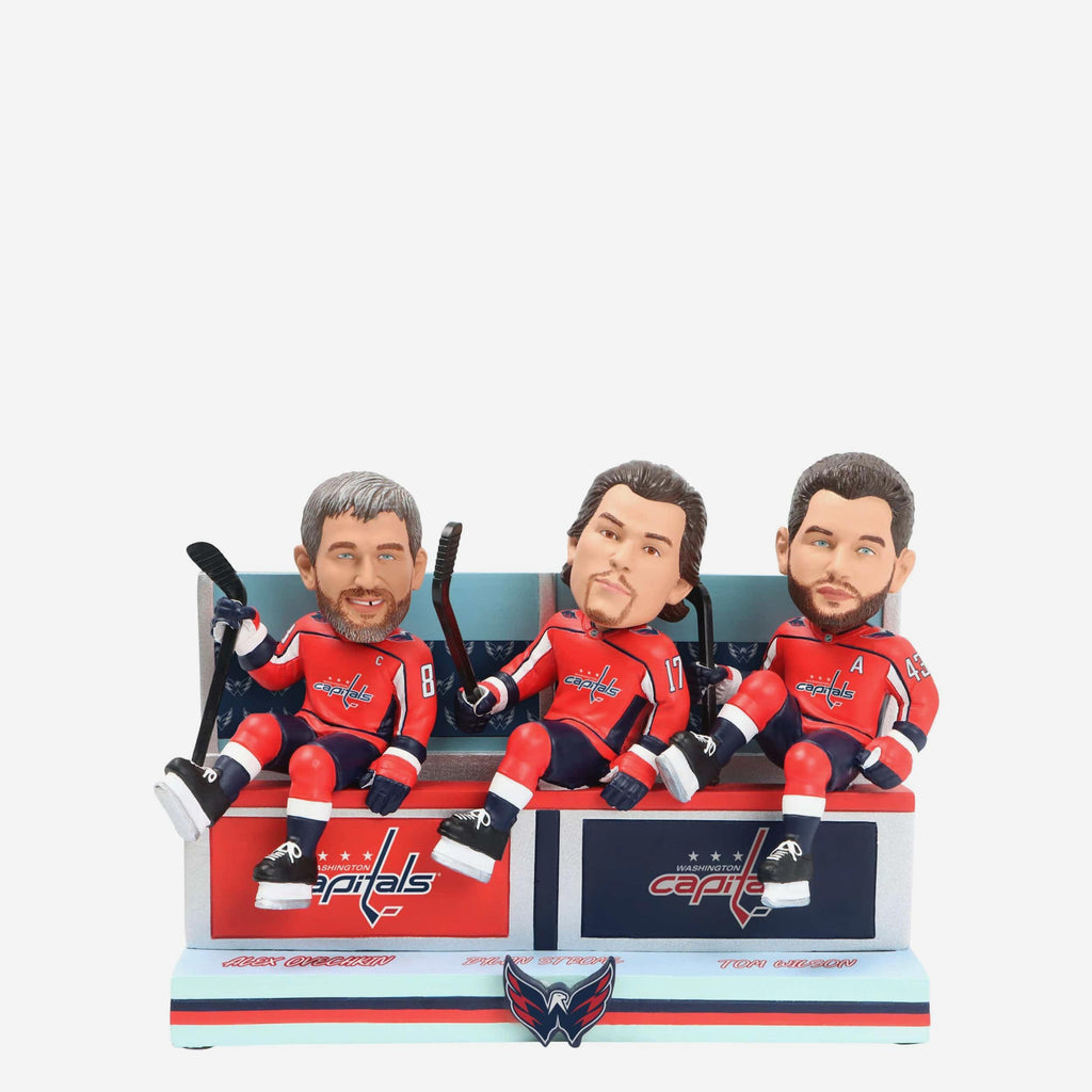 Alex Ovechkin & Dylan Strome & Tom Wilson Washington Capitals Line Change Bobblehead FOCO - FOCO.com