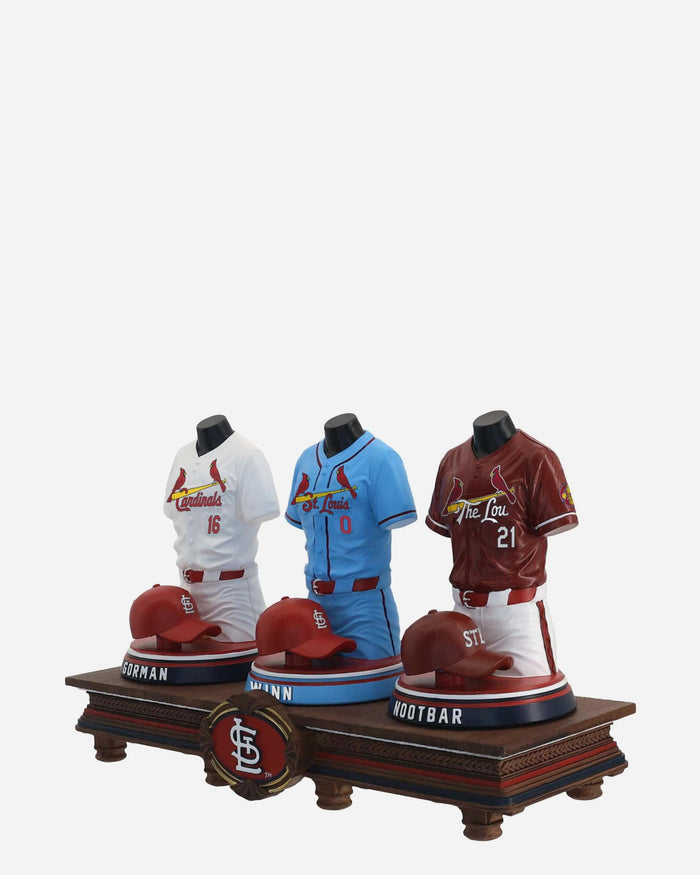 Masyn Winn & Nolan Gorman & Lars Nootbaar St Louis Cardinals 2026 Jersey Bust Triple Bobblehead FOCO - FOCO.com