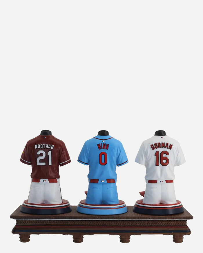 Masyn Winn & Nolan Gorman & Lars Nootbaar St Louis Cardinals 2026 Jersey Bust Triple Bobblehead FOCO - FOCO.com