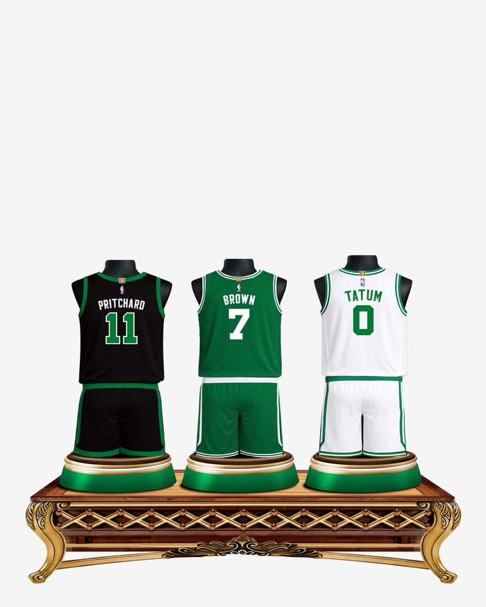 Jayson Tatum & Jaylen Brown & Payton Pritchard Boston Celtics Triple Jersey Bust FOCO - FOCO.com