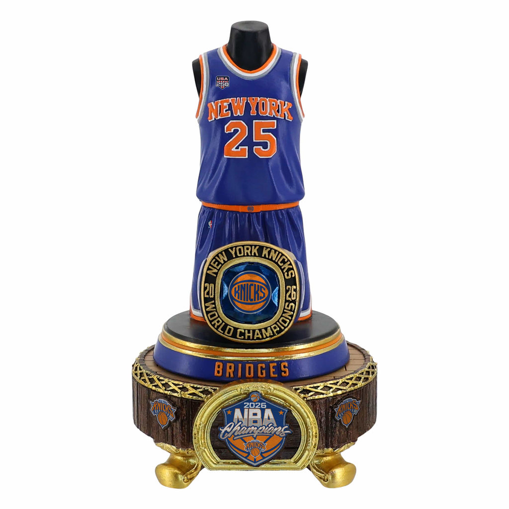 Mikal Bridges New York Knicks 2026 NBA Champions Jersey Bust FOCO - FOCO.com