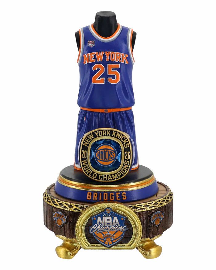 Mikal Bridges New York Knicks 2026 NBA Champions Jersey Bust FOCO - FOCO.com