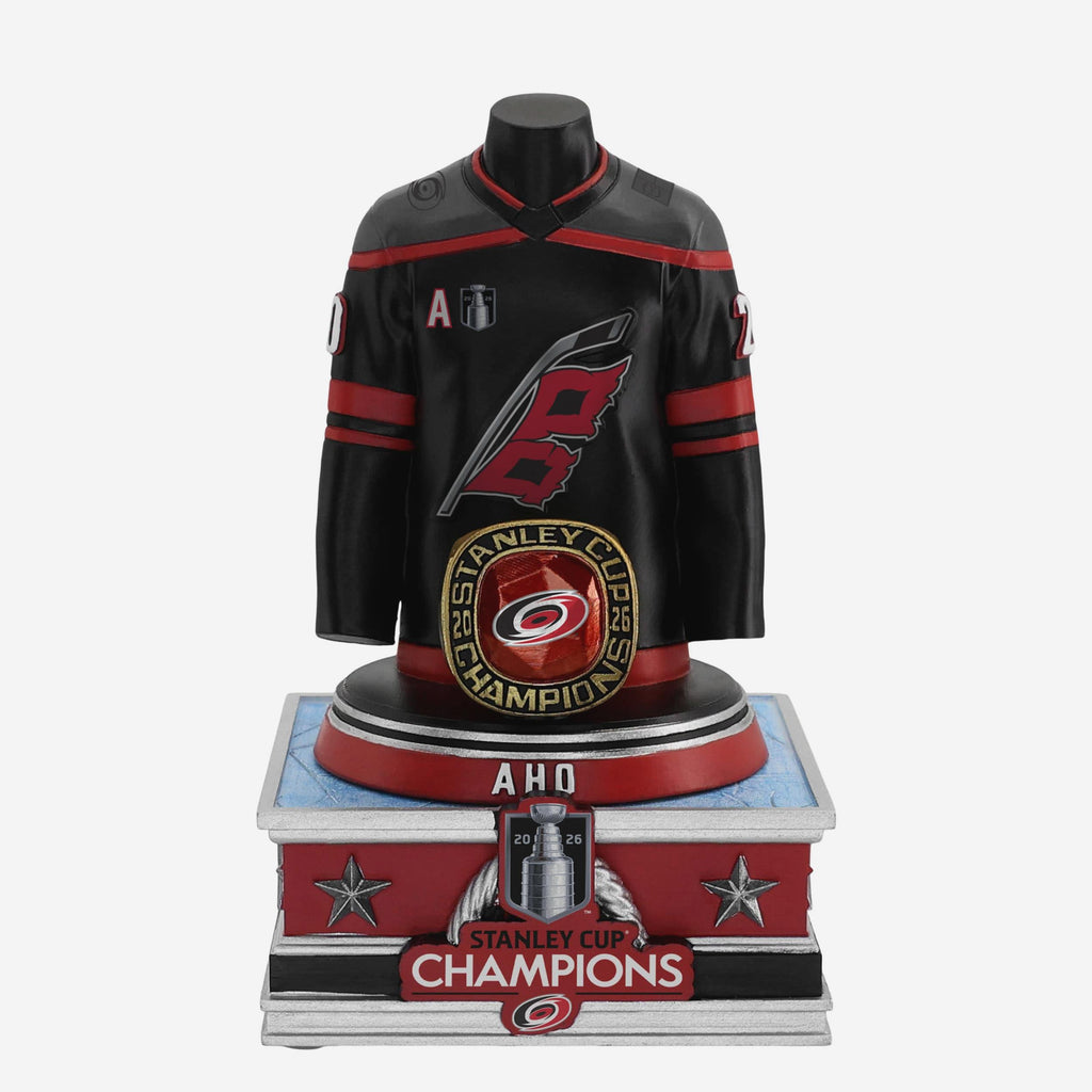 Sebastian Aho Carolina Hurricanes 2026 Stanley Cup Champions Jersey Bust