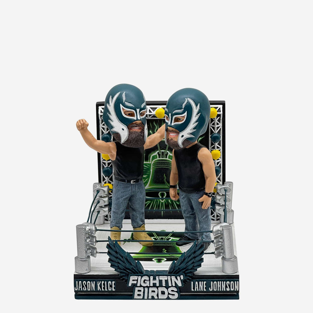 Jason Kelce & Lane Johnson Fightin' Birds Wrestling Dual Bobblehead FOCO - FOCO.com