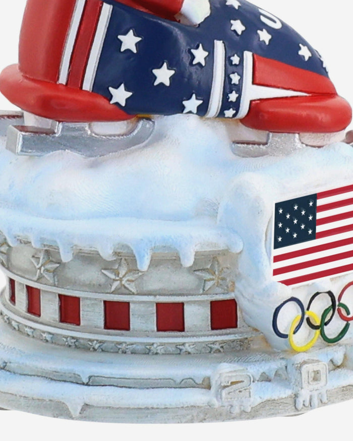 Team USA Peanuts Snoopy & Woodstock Bobsled Mini Bobblehead Scene FOCO - FOCO.com