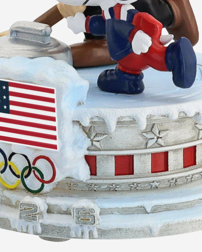 Team USA Charlie Brown & Snoopy Peanuts Curling Mini Bobblehead Scene FOCO - FOCO.com