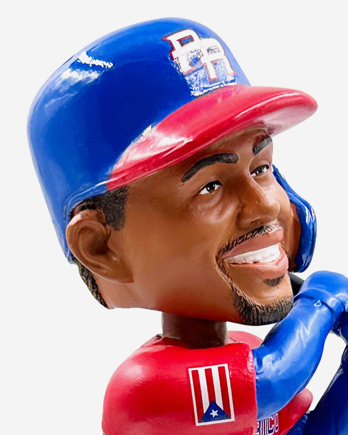 Francisco Lindor Puerto Rico 2023 World Baseball Classic Alternate Uniform Bobblehead FOCO - FOCO.com