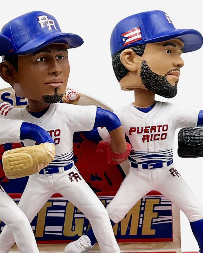 Puerto Rico 2023 World Baseball Classic Combined Perfect Game Mini Bobblehead Scene FOCO - FOCO.com