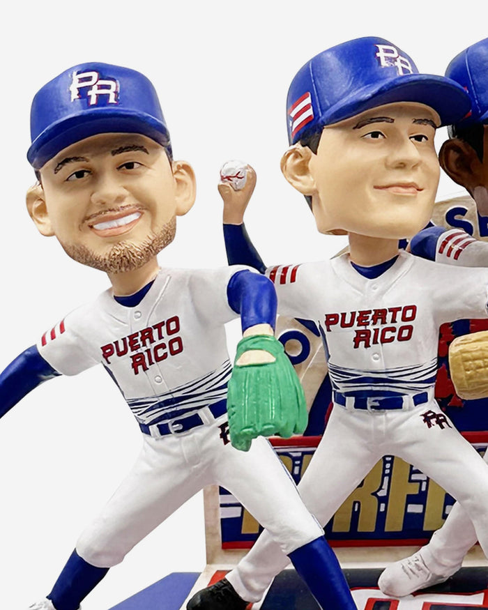Puerto Rico 2023 World Baseball Classic Combined Perfect Game Mini Bobblehead Scene FOCO - FOCO.com