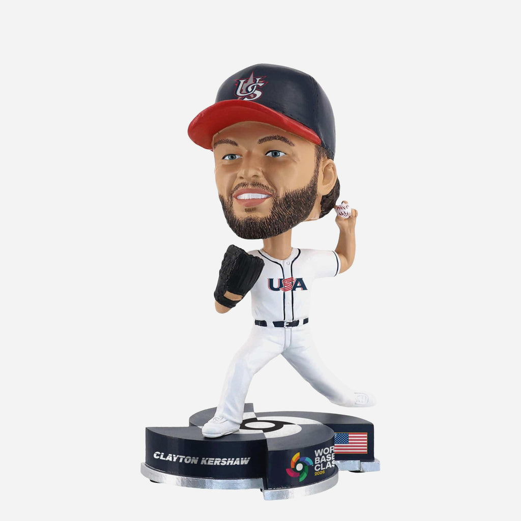 Clayton Kershaw USA 2026 World Baseball Classic Medium Bighead Bobblehead FOCO - FOCO.com