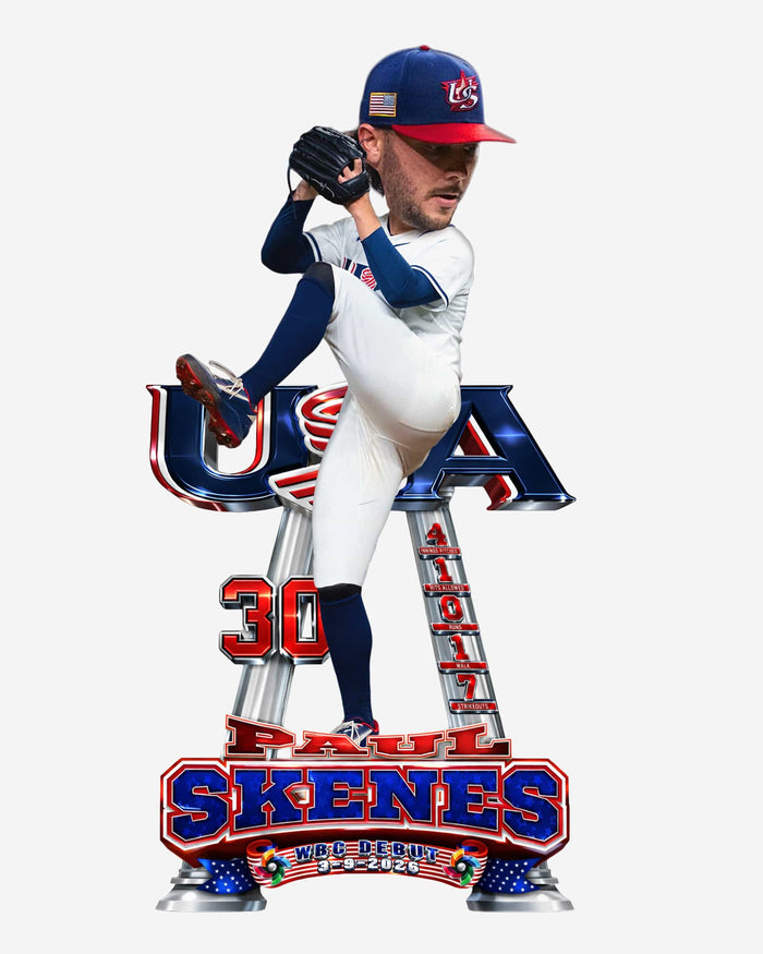 Paul Skenes USA 2026 World Baseball Classic Debut Bobblehead FOCO - FOCO.com