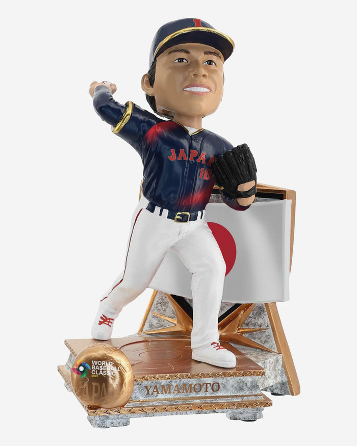 Yoshinobu Yamamoto Japan 2026 World Baseball Classic Flag Bobblehead FOCO - FOCO.com
