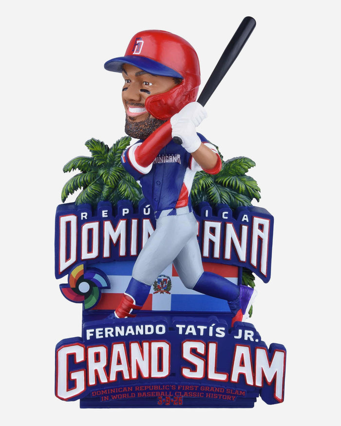 Fernando Tatis Jr Dominican Republic 2026 World Baseball Classic Historic Grand Slam Bobblehead FOCO - FOCO.com