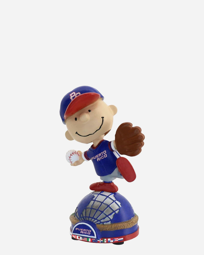 Puerto Rico Charlie Brown Peanuts 2026 World Baseball Classic Bobblehead FOCO - FOCO.com