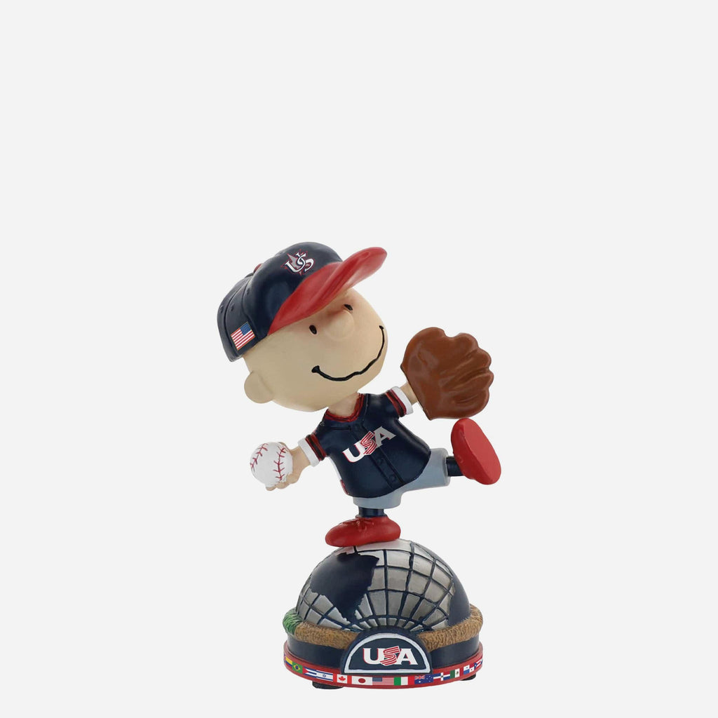 USA Charlie Brown Peanuts 2026 World Baseball Classic Bobblehead FOCO - FOCO.com