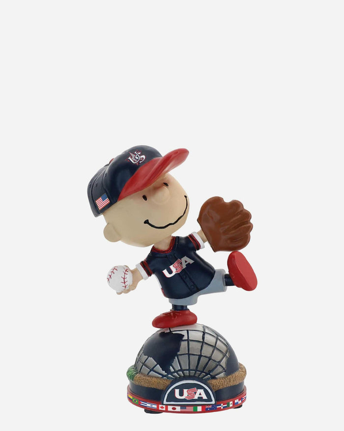 USA Charlie Brown Peanuts 2026 World Baseball Classic Bobblehead FOCO - FOCO.com