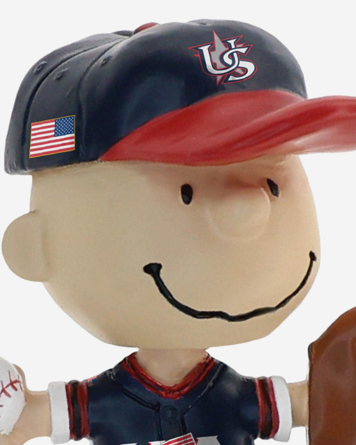 USA Charlie Brown Peanuts 2026 World Baseball Classic Bobblehead FOCO - FOCO.com