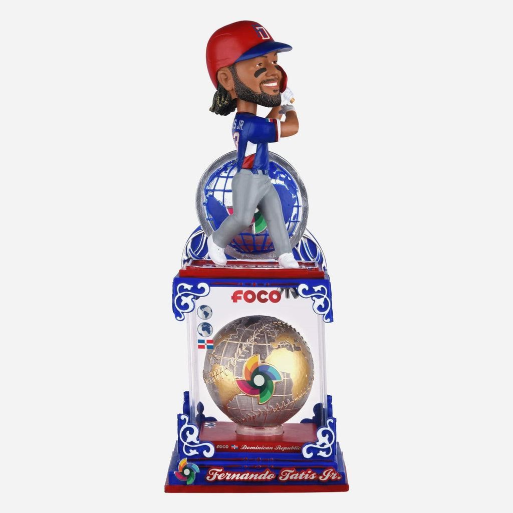 Fernando Tatis Jr Dominican Republic 2026 World Baseball Classic Globe Case Bobblehead FOCO - FOCO.com