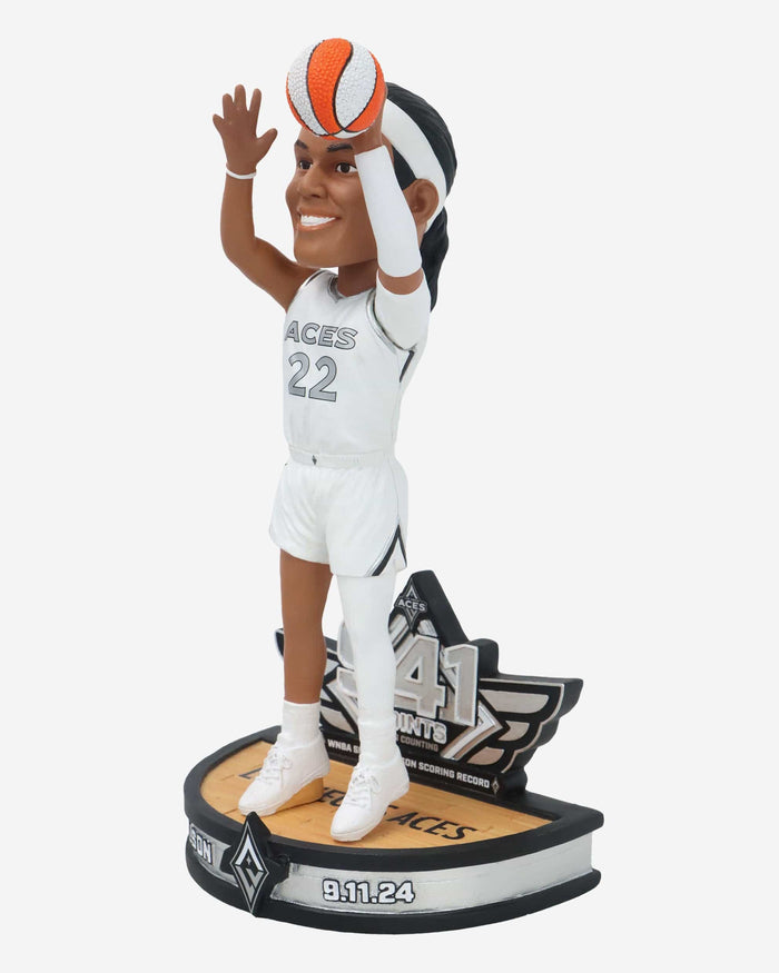 A'ja Wilson Las Vegas Aces WNBA Single Season Scoring Record Bobblehead FOCO - FOCO.com