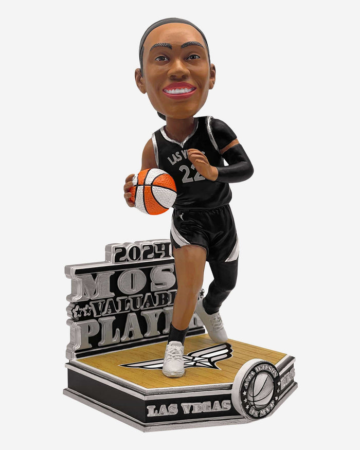 A'ja Wilson Las Vegas Aces 2024 WNBA 3x MVP Bobblehead FOCO - FOCO.com
