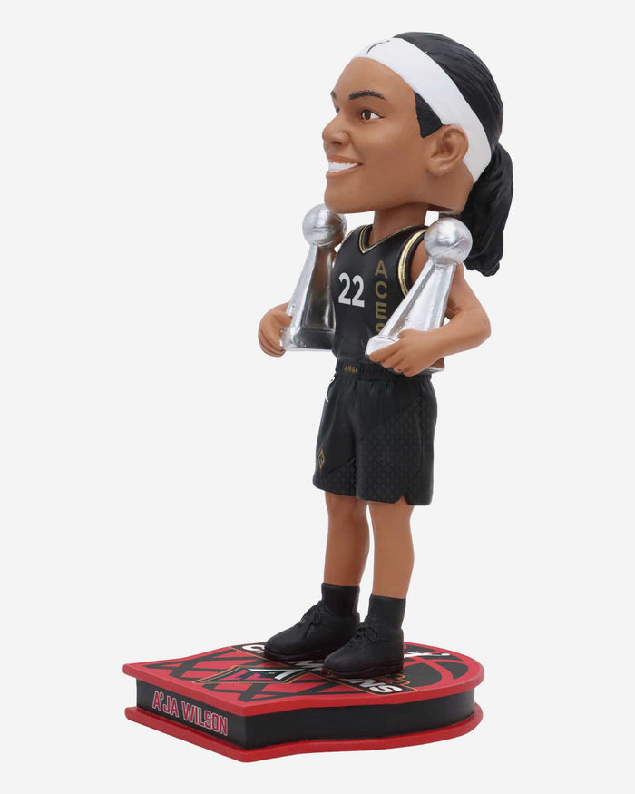 A'ja Wilson Las Vegas Aces 2023 WNBA Back To Back Champions Bobblehead FOCO - FOCO.com