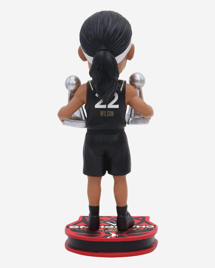 A'ja Wilson Las Vegas Aces 2023 WNBA Back To Back Champions Bobblehead FOCO - FOCO.com