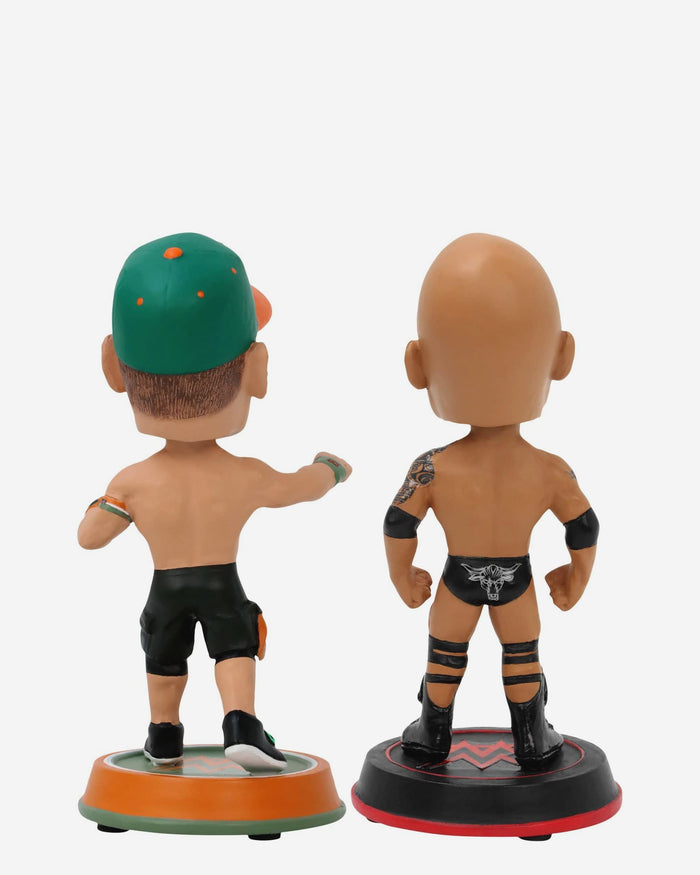 The Rock & John Cena WWE 2 Pack Mini Bighead Bobblehead Set FOCO - FOCO.com