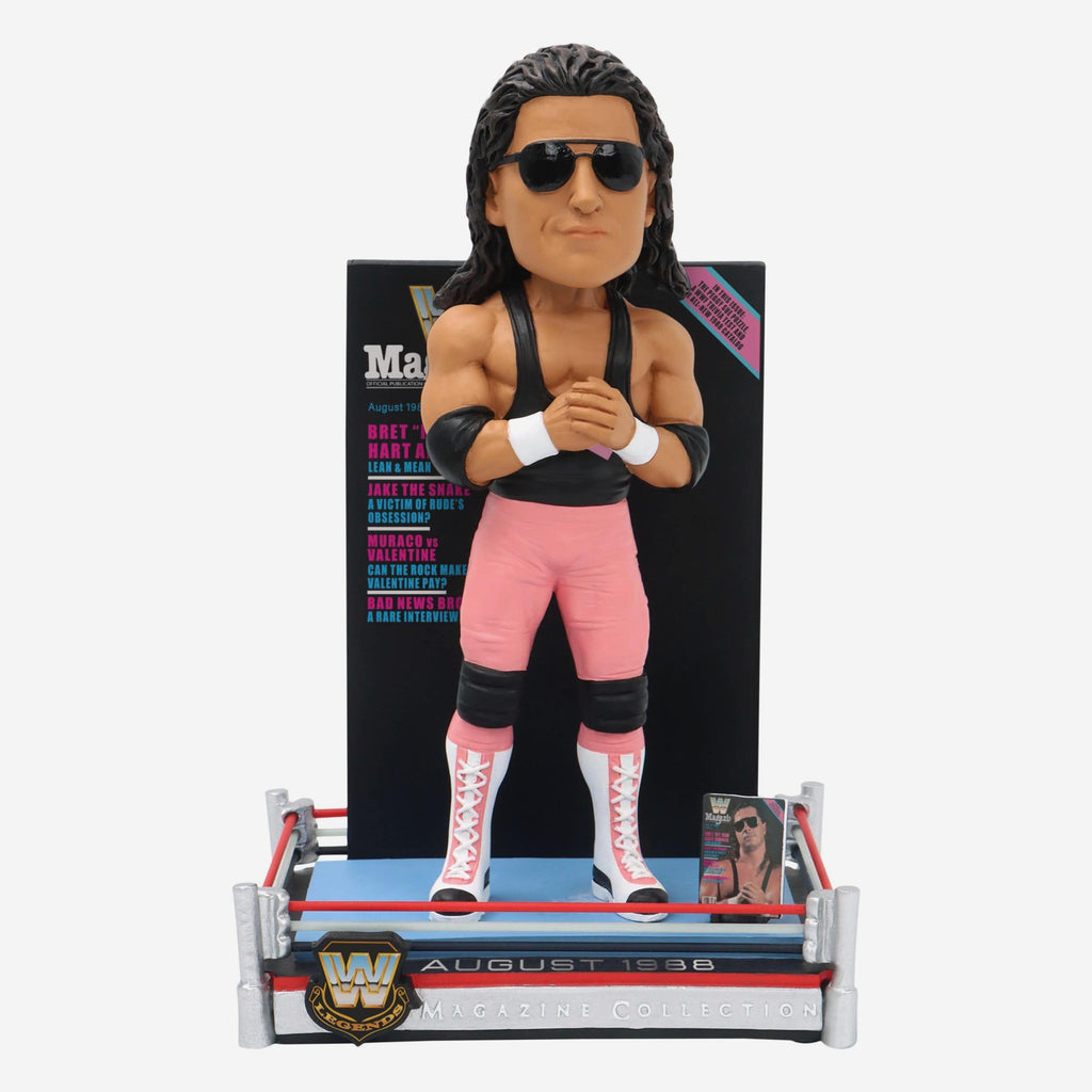 Bret Hart The Hit Man Arrives WWE Magazine Cover Bobblehead FOCO - FOCO.com