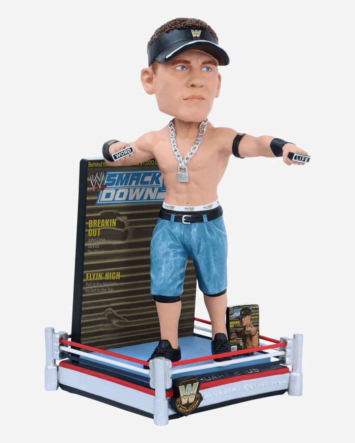 John Cena February Breakin' Out WWE Magazine Cover Bobblehead FOCO - FOCO.com