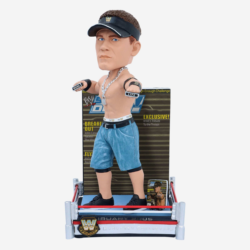 John Cena February Breakin' Out WWE Magazine Cover Bobblehead FOCO - FOCO.com