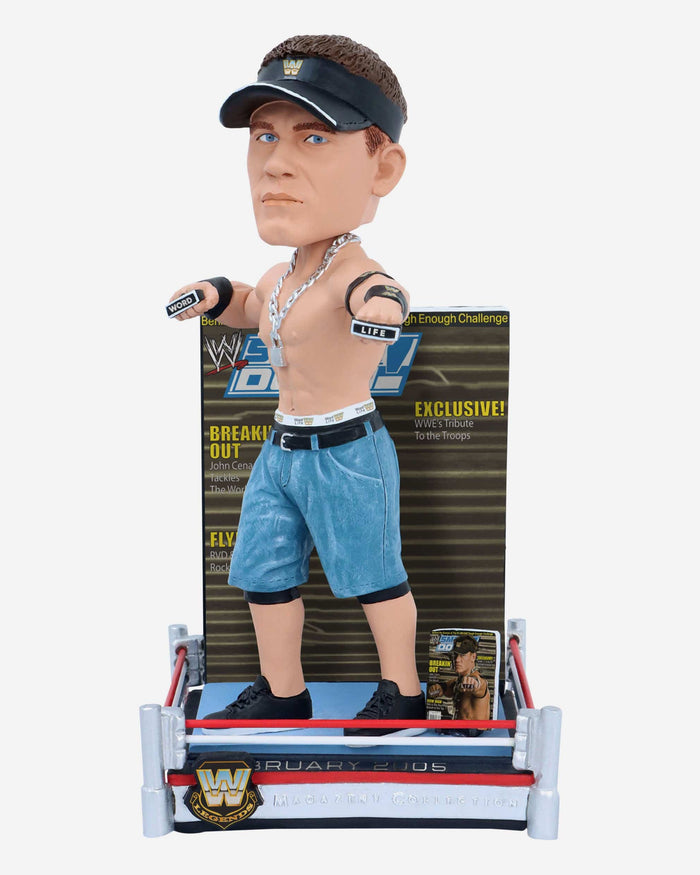 John Cena February Breakin' Out WWE Magazine Cover Bobblehead FOCO - FOCO.com