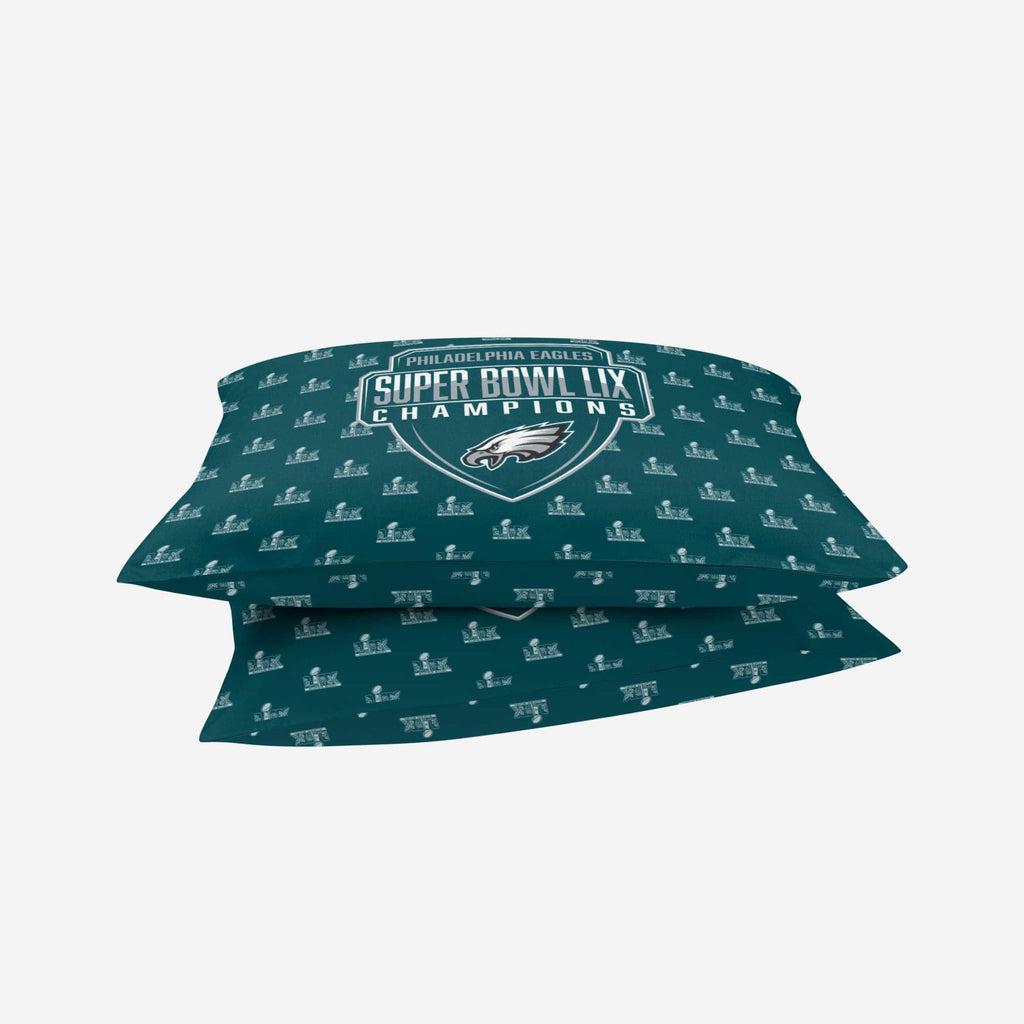 Philadelphia Eagles Super Bowl LIX Champions 2 Pack Twin Pillowcase FOCO - FOCO.com